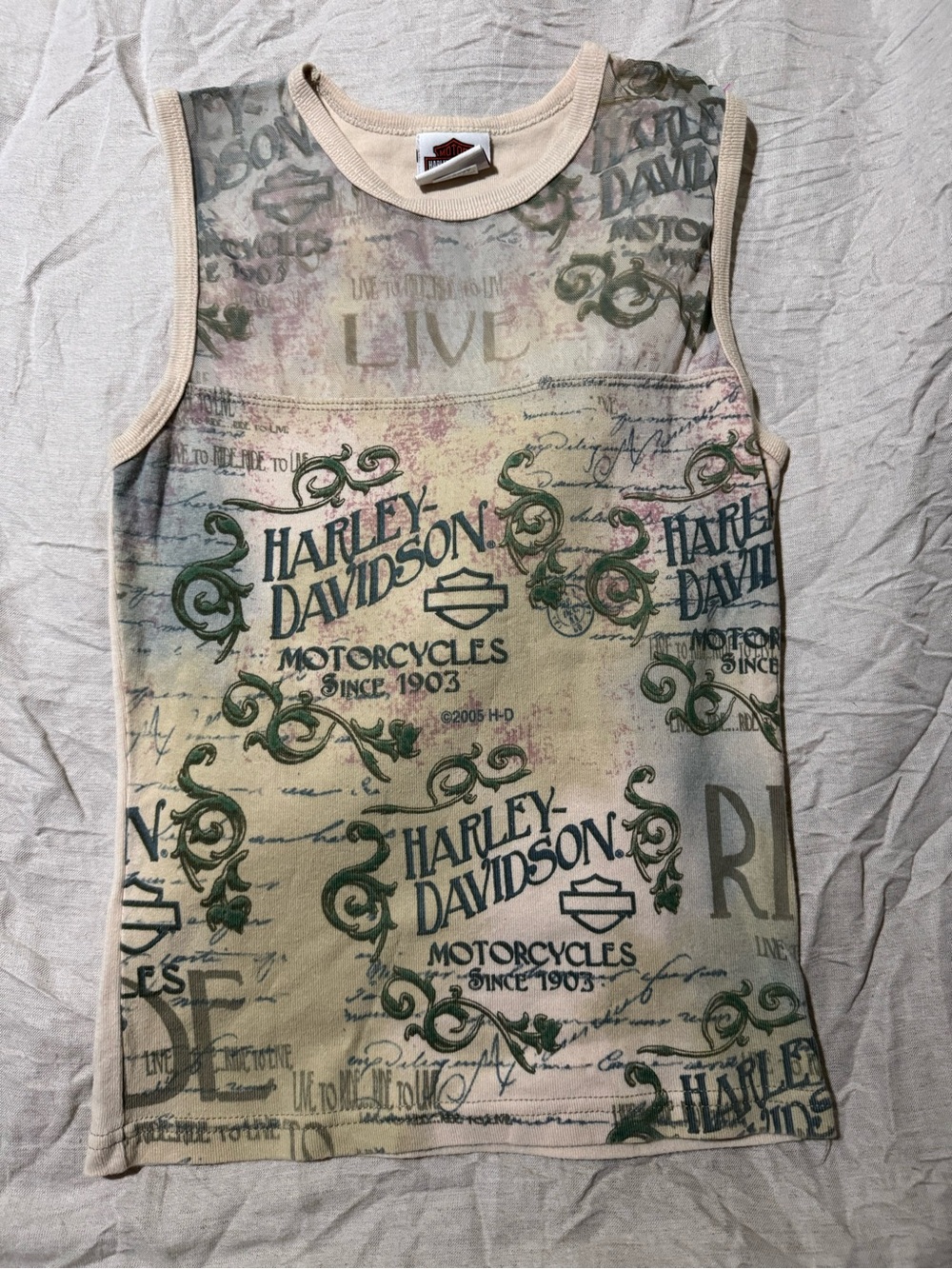 Y2K Harley-Davidson Women’s M Tank Top – 2005 Mt. McKinley Denali Park Alaska